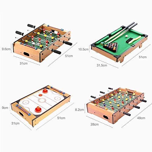 WYKDL Mesa de Billar de fútbol de Hockey sobre Hielo billares niños Chicos portátil Mini futbolín/billares