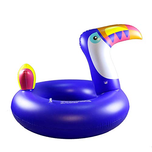 WZXHN Piscina de tucán Inflable de 2 tamaños Flotador 2020 Verano Azul Ride-On Anillo de natación Adultos Niños Agua Fiesta de Vacaciones Juguetes Piscina-175x120CM