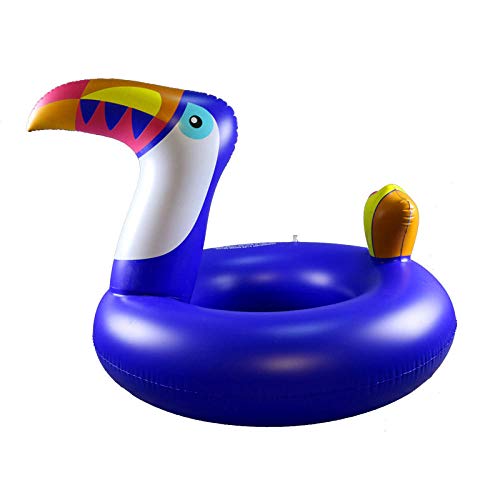 WZXHN Piscina de tucán Inflable de 2 tamaños Flotador 2020 Verano Azul Ride-On Anillo de natación Adultos Niños Agua Fiesta de Vacaciones Juguetes Piscina-175x120CM