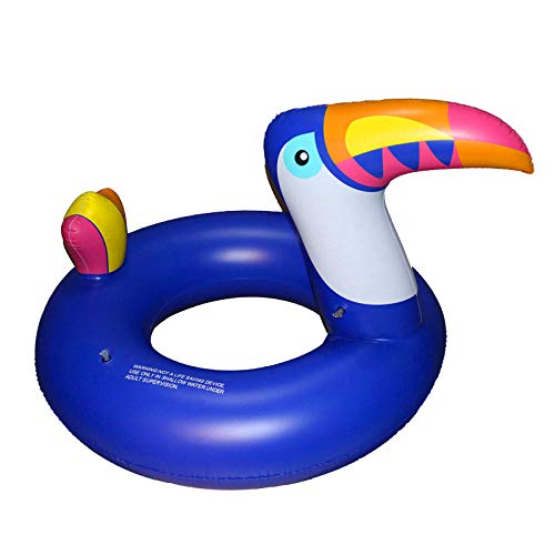 WZXHN Piscina de tucán Inflable de 2 tamaños Flotador 2020 Verano Azul Ride-On Anillo de natación Adultos Niños Agua Fiesta de Vacaciones Juguetes Piscina-175x120CM