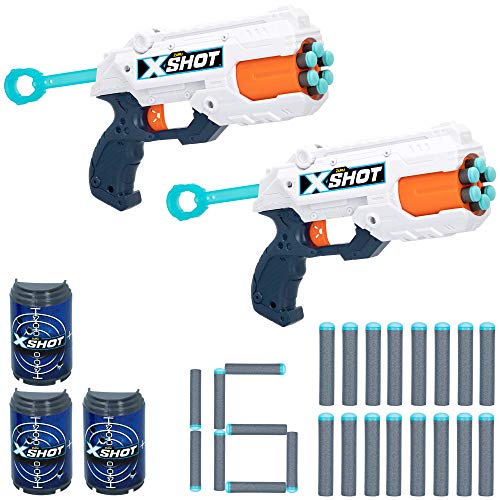 X-Shot - Pack 2 pistolas Reflex 6 X-Shot Excel + 3 botes (44770)