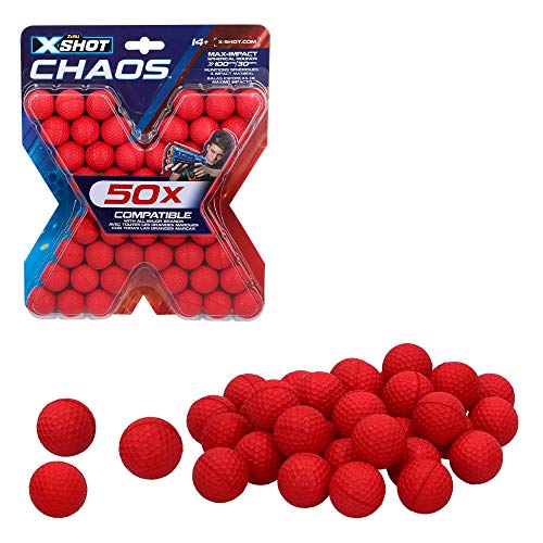 X-Shot - Pack 50 pelotas munición X-Shot Chaos (46275)