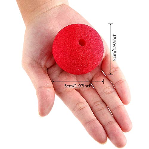 Xinlie 30 Piezas Rojo Espuma Payaso Nariz Nariz de Espuma roja Circo Payaso Nariz Payaso de Nariz Nariz roja Fiesta del día Nariz de Payaso Rojo Nariz de Payaso en Rojo | Diámetro de Unos 5 cm |