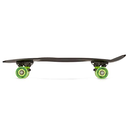 Xootz Kid 's - Skateboard con luz LED en Las Ruedas, diseño Retro, Infantil, Complete Retro Plastic, Negro, 55,88 cm