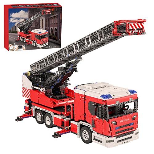 xSuper Technics Juego de construcción de motores de bomberos con 8 motores, molde King 17022, modelo de camión de 4886 piezas, compatible con LEGO Technic