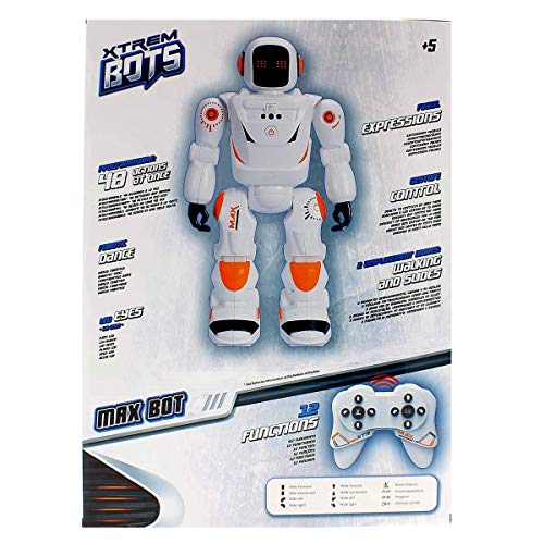 Xtrem Bots MAX BOT, Robot Juguete, Inteligencia Artificial, Robótica para niños, Robot teledirigido, Robot Educativo, Robot Inteligente, Radiocontrol, Juguetes para niños