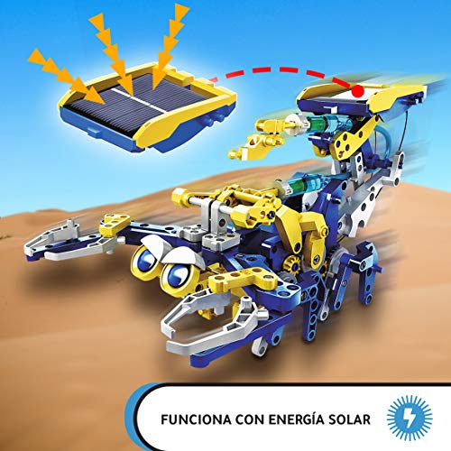 Xtrem Bots - Taller De Robótica Educativa, Juguetes Robotica para Niños 8 Años O Más, Robot Solar, Juegos Educativos, Construccion De Robots, Juguete Educativo 12 en 1