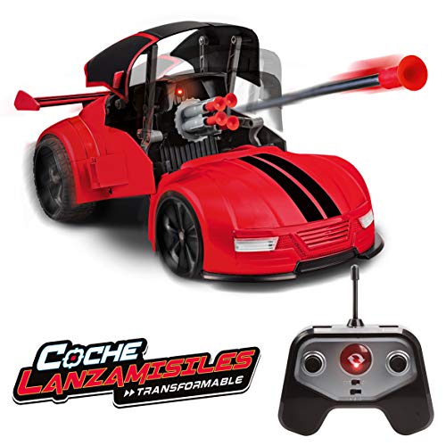 Xtrem Raiders Teledirigido, niños, transformables, Lanza misiles, World Brands, Coche Juguete, Color Rojo XT180892