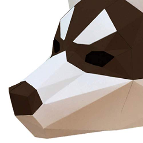 XWYWP Máscara de Halloween Husky con capucha Animal Kazajstán Mascarilla Creativa Divertida Prop Personalidad Spoof Party Mask Papel 3D Full Face Masks Halloween Chocolate