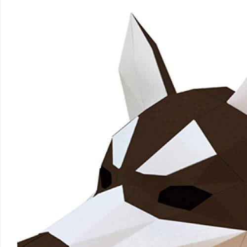 XWYWP Máscara de Halloween Husky con capucha Animal Kazajstán Mascarilla Creativa Divertida Prop Personalidad Spoof Party Mask Papel 3D Full Face Masks Halloween Chocolate