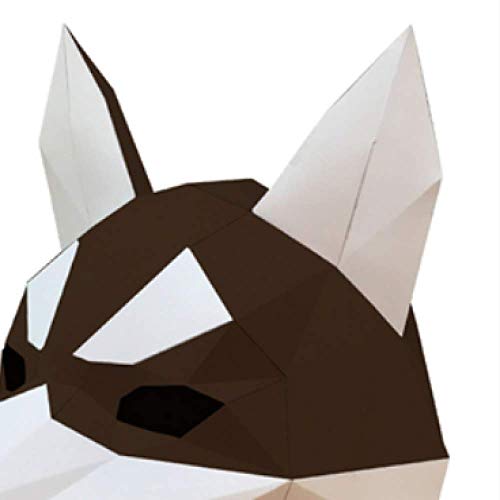 XWYWP Máscara de Halloween Husky con capucha Animal Kazajstán Mascarilla Creativa Divertida Prop Personalidad Spoof Party Mask Papel 3D Full Face Masks Halloween Chocolate