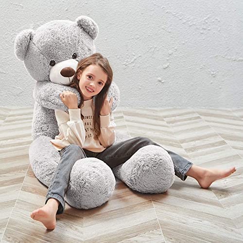 XXL Osito de Peluche 120 cm Peluche Gigante Animal de Grande Oso de Peluche Regalo (1.2 m, Gris)