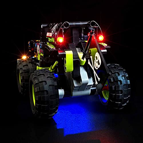 YAKIA Juego de luces LED compatible con Lego Monster Jam Grave Digger Truck 42118 (modelo Lego no incluido)