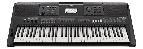 Yamaha PSR-E463 - Teclado digital portátil para principiantes, optimo para interpretar cualquier estilo de música, con 61 teclas, color negro