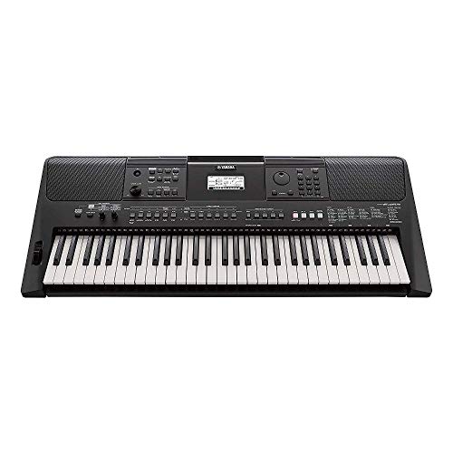 Yamaha PSR-E463 - Teclado digital portátil para principiantes, optimo para interpretar cualquier estilo de música, con 61 teclas, color negro