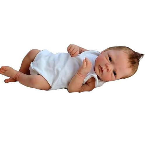 YANRU MuñEca ReciéN Nacida, 46 cm Munecas Bebes Reales, Realista Hecho A Mano Reborn Silicona Cuerpo Completo - Children's Gift Toy