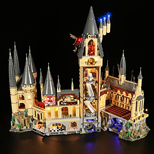 YBLOC Kit De Iluminación LED para Lego 71043 Harry Potter Hogwarts Castle Kit De Construcción De Modelo De Castillo, Espectáculo De Luces Compatible con Lego 71043 (No Incluye El Juego De Lego)