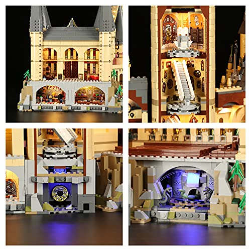 YBLOC Kit De Iluminación LED para Lego 71043 Harry Potter Hogwarts Castle Kit De Construcción De Modelo De Castillo, Espectáculo De Luces Compatible con Lego 71043 (No Incluye El Juego De Lego)