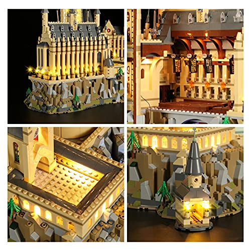 YBLOC Kit De Iluminación LED para Lego 71043 Harry Potter Hogwarts Castle Kit De Construcción De Modelo De Castillo, Espectáculo De Luces Compatible con Lego 71043 (No Incluye El Juego De Lego)