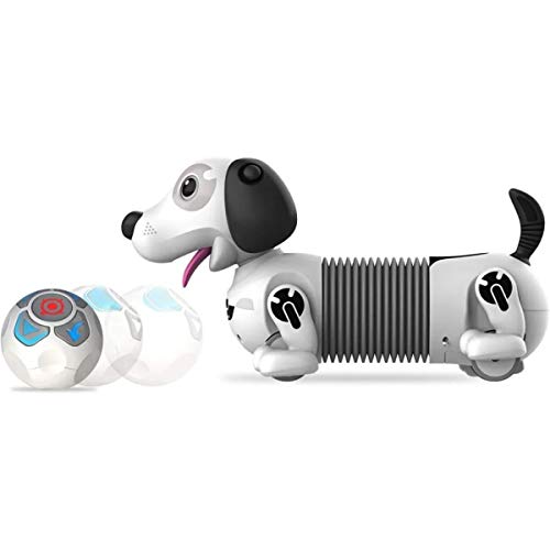 Ycoo by Silverlit - Robo Dackel 2- Perro Teledirigido Autónomo - 35 cm - Puede Correr detras de su Pelota - Juego con Efectos Sonoros y Luminosos