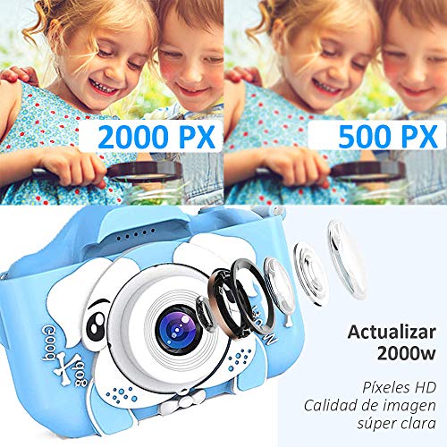 Yicente Cámara para Niños 1080P HD Fotos Cámara Juguete para Niños Selfie Video Cámara Infantil Regalos Cumpleaños para Niños con Tarjeta TF 32GB Cámara para Niños Recargable Regalos para Navidad