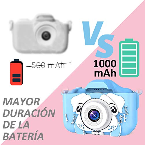 Yicente Cámara para Niños 1080P HD Fotos Cámara Juguete para Niños Selfie Video Cámara Infantil Regalos Cumpleaños para Niños con Tarjeta TF 32GB Cámara para Niños Recargable Regalos para Navidad