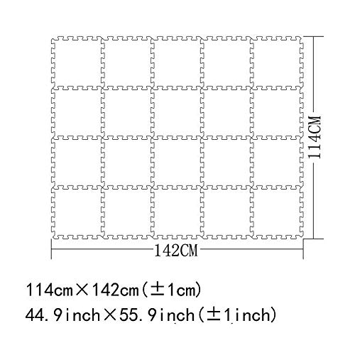 YIMINYUER es colchoneta Suelo de Camping EVA Puzzle Colchonetas 30cm x 30cm x1mm Blanco Beige R01R10G301020