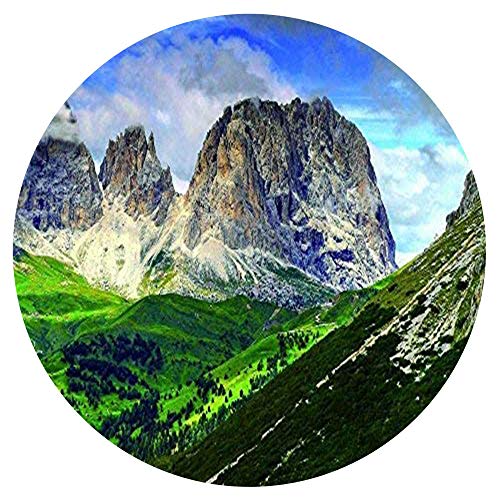 Yingxin34 Puzzle de 1000 Piezas, sassolungo Peaks in The Italian Dolomites Puzzles para Adultos 1000 Piezas, Rompecabezas para niños, Adultos, decoración del hogar, Rompecabezas Circular