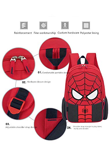 YKKJ Mochila para niños Spiderman, bolsa impermeable 3D, mochila superhéroe 3D Mochila Mochilas para niños Camping Senderismo.