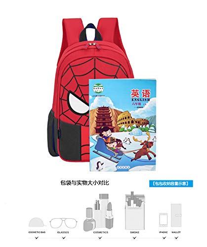 YKKJ Mochila para niños Spiderman, bolsa impermeable 3D, mochila superhéroe 3D Mochila Mochilas para niños Camping Senderismo.