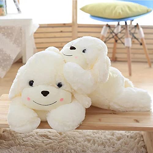 YMSM 26'' Smiling Dog Doll on Tummy Plush Toy,Cute Smiling Dog Plush Stuffed Animal Toy,Cute Pillow Bed Sleeping Pillow Plush Toy Puppy Doll Girl.