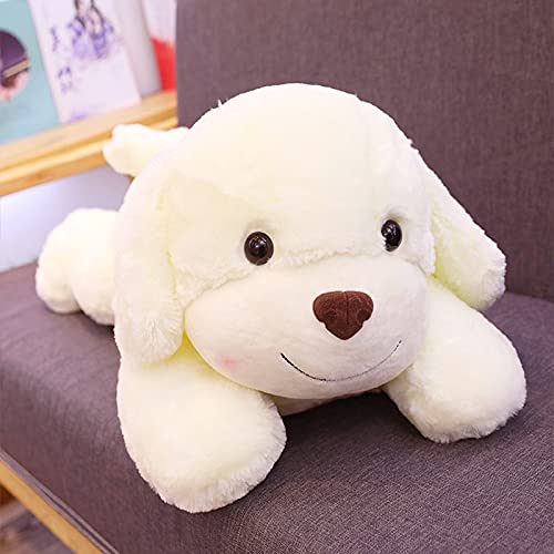 YMSM 26'' Smiling Dog Doll on Tummy Plush Toy,Cute Smiling Dog Plush Stuffed Animal Toy,Cute Pillow Bed Sleeping Pillow Plush Toy Puppy Doll Girl.