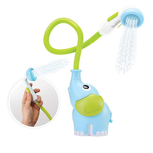 Yookidoo - Ducha bañera elefante azul, juguete bañera, juguete baño y ducha para bebé y niño