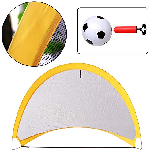 yoptote Mini Portería De Fútbol Plegable Set De Fútbol para Niños 117cm * 85cm Deportes Interiores Y Exteriores Deportes De Playa De Pastizales Juguetes para 3 4 5 6 Años Regalo De Cumpleaños