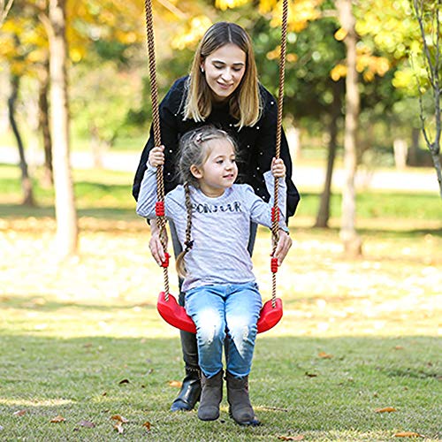 You's Auto Columpio Jardín Exterior Niños de Antideslizante, Asiento de Columpio para Niños con Cuerda Ajustable, Columpios Infantiles Exterior de Seguro y Confortable (Azul)