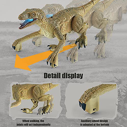 Ysimee Dinosaurio teledirigido con luz LED y Sonido, Dinosaurio de Control Remoto Electric Mando a Distancia T-Rex Dinosaurio, simulación de Rugido, sacudiendo la Cabeza, aleteo