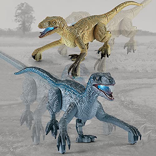 Ysimee Dinosaurio teledirigido con luz LED y Sonido, Dinosaurio de Control Remoto Electric Mando a Distancia T-Rex Dinosaurio, simulación de Rugido, sacudiendo la Cabeza, aleteo