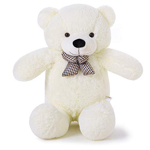 YunNasi Oso de Peluche Suave Almohada Gigante Teddy Juguetes de Peluche para Animales 100cm Blanco