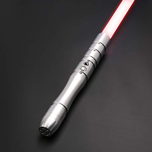 Y&Z Juguete de Sonido Brillante de Star Wars, Cambio de Color RGB 11, Luke Star Black Series Skywalker Foc Lightsaber Jedi Blue Vader Sword, Juguete de Regalo para Cosplay, Silver