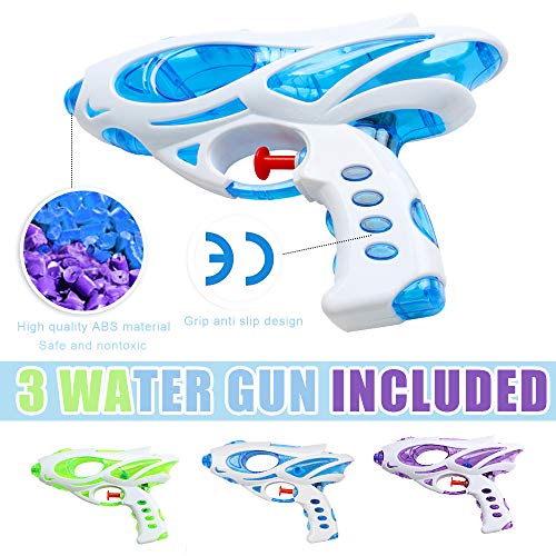 Zaloife Pistolas de Agua, Super Pistola Water Gun para Niños Años Adultos para Batalla de Agua, Playa, Piscina,Verano Juguetes de Agua Juego 3pcs