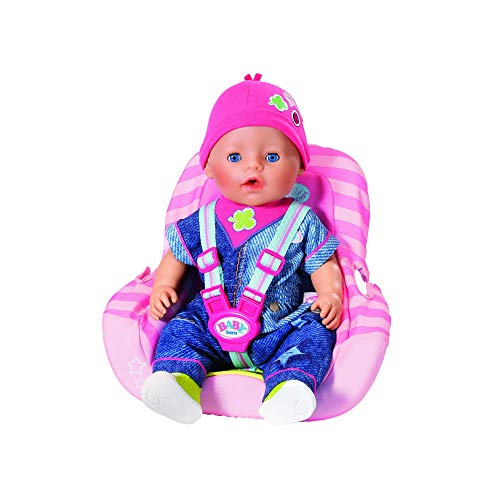 Zapf-827512 Zapf 827512 Baby born-Asiento infantil para coche, color carbón , color/modelo surtido