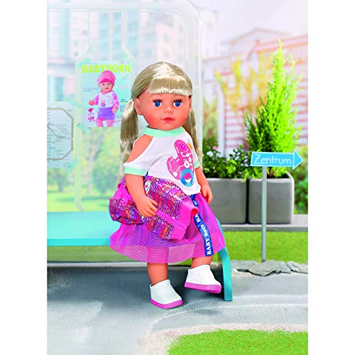 Zapf Creation BABY born City Deluxe Style - Saco de Dormir para Bebé, 43 cm, color Rosa/Blanco/Menta (827147)