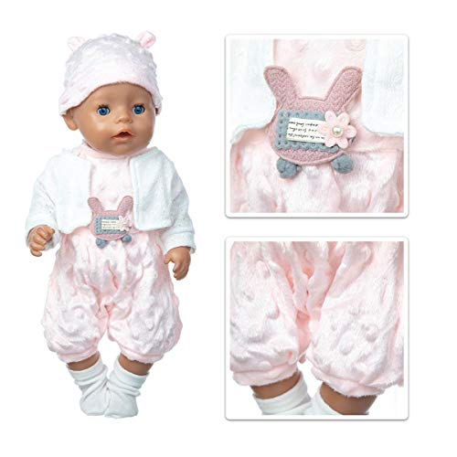 ZEEREE Ropa para Muñecos Bebé New Born Baby Doll, Trajes 17-18 "Ropa de Muñecas para Bebés (40-45 cm)