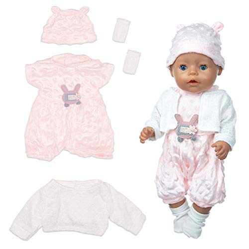 ZEEREE Ropa para Muñecos Bebé New Born Baby Doll, Trajes 17-18 "Ropa de Muñecas para Bebés (40-45 cm)