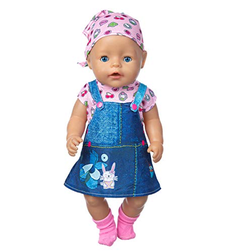 ZEEREE Ropa para Muñecos Bebé New Born Baby Doll, Trajes 17-18 "Ropa de Muñecas para Bebés (40-45 cm) (Sin Incluir Los Calcetines)