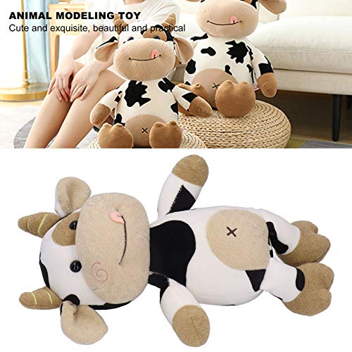 Zerodis Juguete de Peluche de Vaca, Juguete para abrazar con Dibujos Animados de Animales Bonitos muñeco de Becerro Suave Juguete Regalo de cumpleaños y Navidad para niños(30cm)