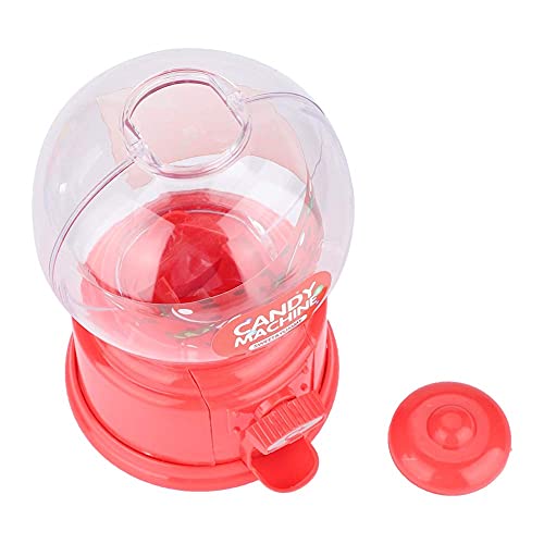 Zerodis Máquina de Dulces, Máquina portátil de Dulces para niños Plástico Mini Gumballs Bean Dispenser Kids Kindergarten Gift(Rojo)