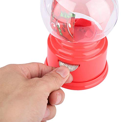 Zerodis Máquina de Dulces, Máquina portátil de Dulces para niños Plástico Mini Gumballs Bean Dispenser Kids Kindergarten Gift(Rojo)