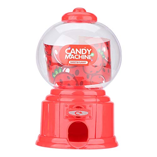 Zerodis Máquina de Dulces, Máquina portátil de Dulces para niños Plástico Mini Gumballs Bean Dispenser Kids Kindergarten Gift(Rojo)