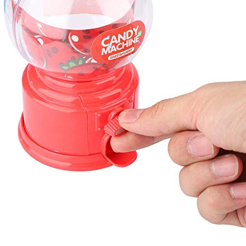 Zerodis Máquina de Dulces, Máquina portátil de Dulces para niños Plástico Mini Gumballs Bean Dispenser Kids Kindergarten Gift(Rojo)